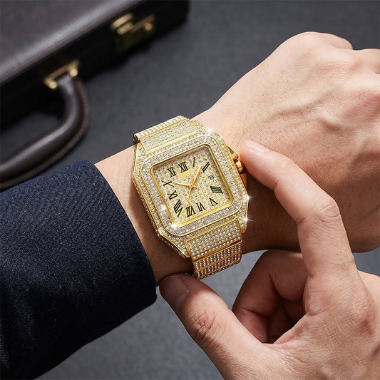 🔥 BUT 2 GET 10% :✨Luxury Square Rhinestone Watch – Elegant Sparkle for Every Occasion✨