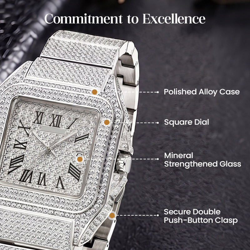 🔥 BUT 2 GET 10% ：✨Luxury Square Rhinestone Watch – Elegant Sparkle for Every Occasion✨