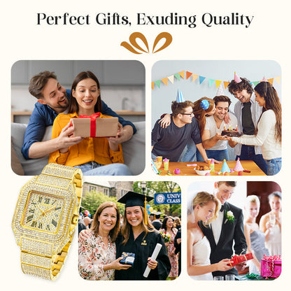 🔥 BUT 2 GET 10% ：✨Luxury Square Rhinestone Watch – Elegant Sparkle for Every Occasion✨