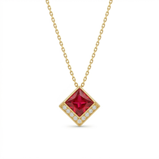 Ruby Pave Statement Necklace