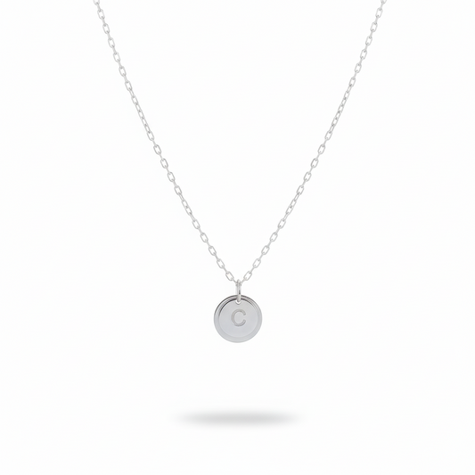 Personalized Double Plate Disc Necklace 925 Sterling Silver
