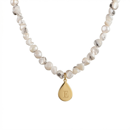 Irregular Mother of Pearl & 925 Sterling Silver