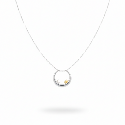 Sun and Moon Ring Holder Necklace