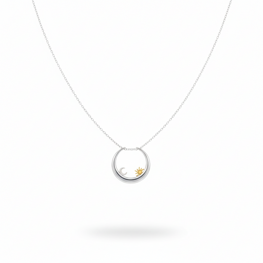 Sun and Moon Ring Holder Necklace