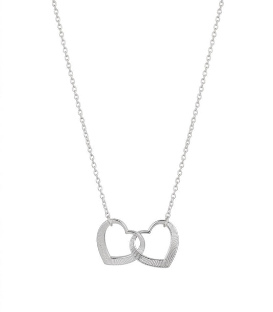 Personalized Interlocking Hearts Necklace
